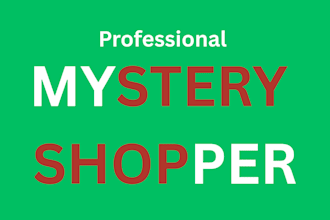 be your professional mystery shopper for business evaluation