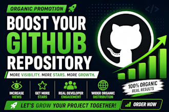 organically promote your github repository to gain stars followers visibility