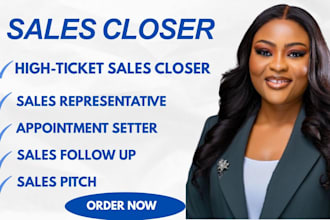 be your high ticket saas sales closer salesperson sales rep appointment setter