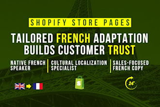 natural french translation and adaptation for shopify store