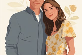 design couple portrait wedding portrait