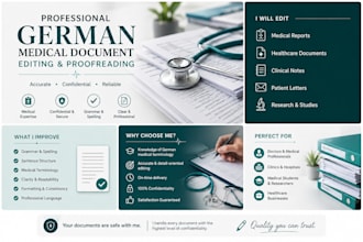 professionally edit german medical documents and reports