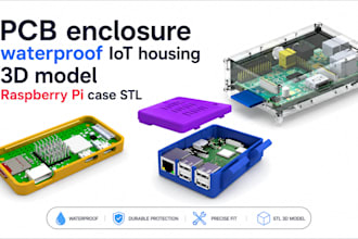 design pcb enclosure waterproof lot housing 3d model raspberry pi case stl step