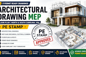 architectural drawing mep floor plan north carolina south carolina usa pe stamp
