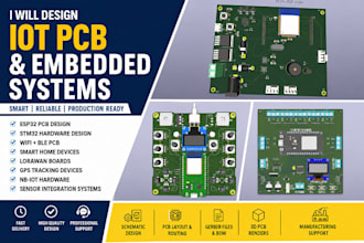 design iot pcb, esp32 stm32, smart device and wireless pcb design
