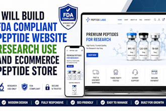 build fda compliant peptide website research use and ecommerce peptide store