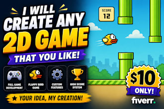 make custom HTML5 games like flappy bird or dino game