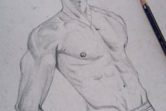 draw a realistic charcoal portrait