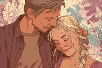 paint custom couple portrait