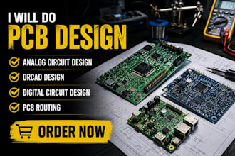 do pcb design, analog circuit design, orcad,digital circuit design, pcb routing