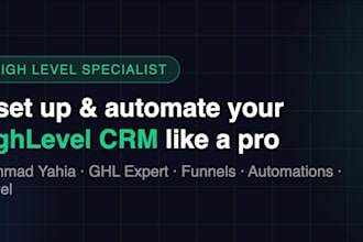 your go high level specialist for CRM setup, funnels, email automation