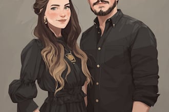 design couple portrait wedding portrait
