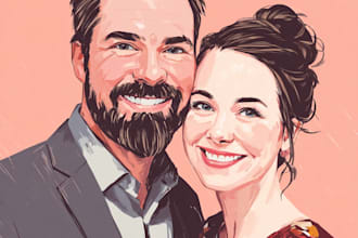 make couple portrait illustration