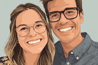 make couple portrait illustration