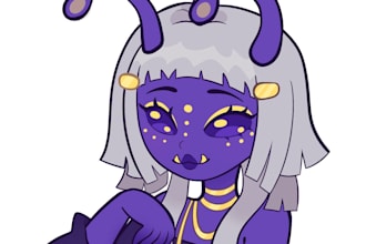 draw a half body of your character