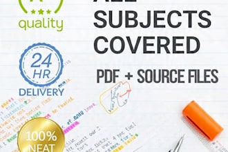 create clean handwritten study notes