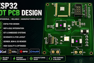 design smart esp32 iot pcb, led controller and embedded systems