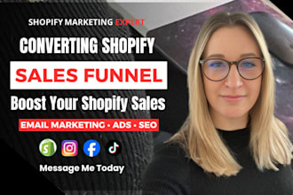setup complete shopify marketing, shopify sales funnel to boost shopify sales