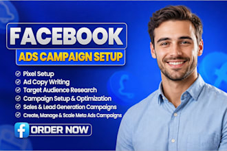 do facebook ads campaign setup for sales and  leads