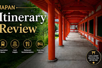 review your japan itinerary and provide personalized local recommendation