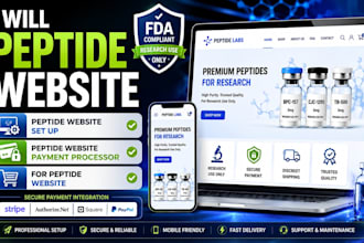 peptide website set up peptide website payment processor for peptide website