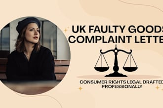 draft a UK faulty goods complaint legal letter and consumer rights advice