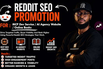 promote mcp dev service, ai agency website or online books using reddit SEO post