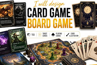 design card game board game tcg tarot cards playing cards and card illustration