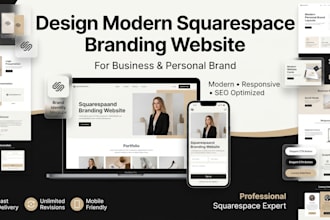design modern squarespace branding website for business and personal brand