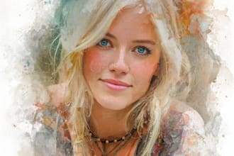 paint your home, building, house and store photo into watercolor portrait