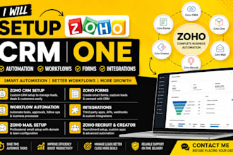 setup zoho crm zoho one automation workflows forms integrations
