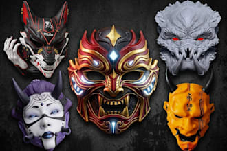 sculpt 3d mask 3d helmet cosplay mask cosplay armor 3d print and paint mask