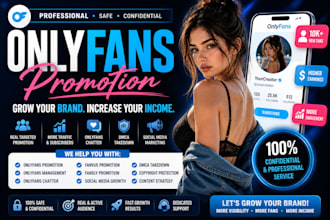 help grow your creator brand with promotion and management, onlyfans promotion