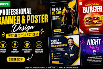 design high converting social media posts, ads and banners for your business