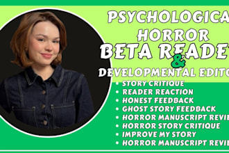 critique short horror story give feedback  developmental edit horror beta reader