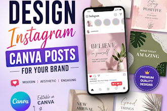 design instagram canva posts,social media posts and templates