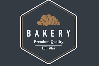 design vintage style bakery shop logo