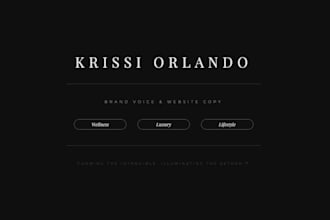 write brand voice copy for wellness, luxury and lifestyle brands
