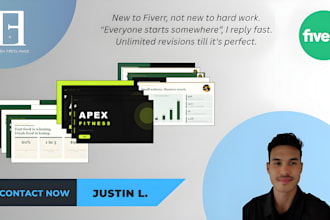 create a modern pitch deck, power point, presentation, google slides