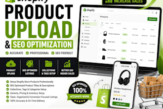set up shopify store product listings shopify product upload shopify product SEO