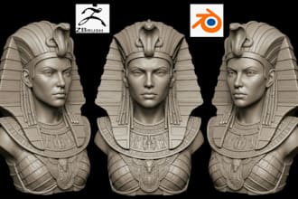 sculpt realistic 3d head printable model 3d face model bust statue stl 3d print