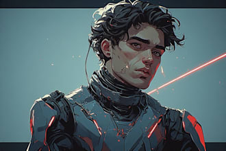 design professional futuristic game characters for you