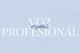 locucion profesional para tu proyecto