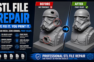 repair and fix broken stl files for smooth and accurate 3d printing