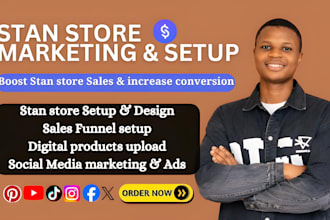 do stan store marketing, stan store setup, digital product upload, sales funnel
