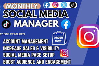 be your monthly social media manager