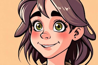 create cartoon vector portrait from photo