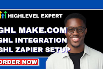 setup ghl integration, webhook automation, zapier and make com workflows