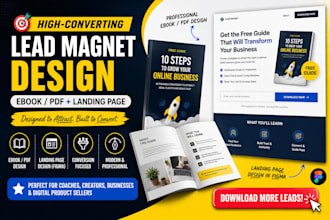 design a high converting ebook PDF lead magnet and landing page in figma