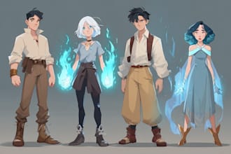 original character for books and character concept art